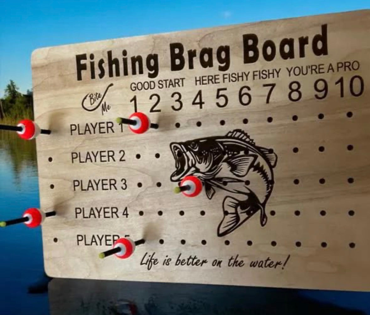 Fishing Brag Board Scorekeeper – Family Fishing Game