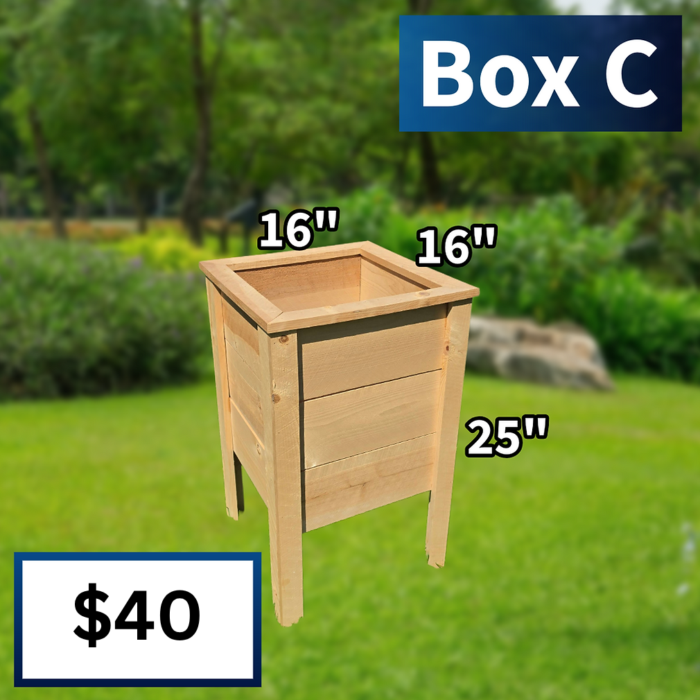 Tall Cedar Planter 16” L x 16” W x 25” H