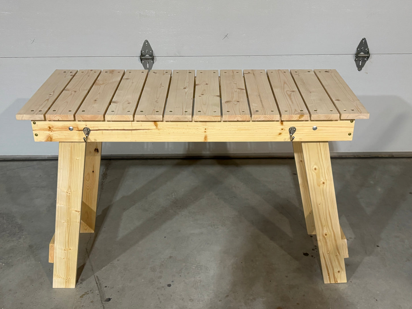 Handmade Folding Farmhouse Table – Portable & Space Saving