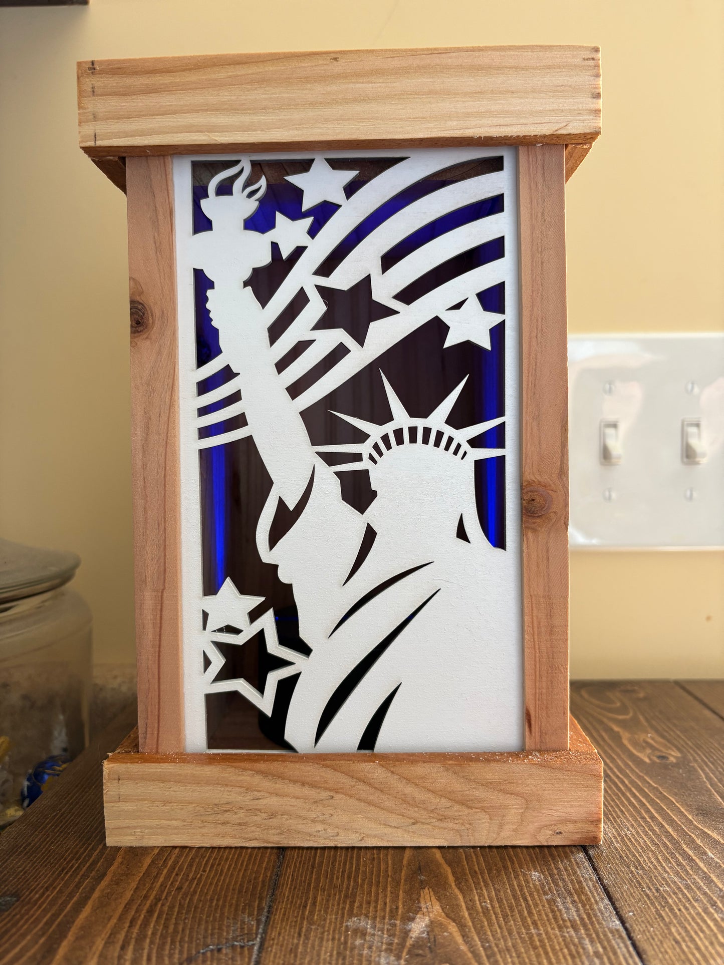 Handcrafted LED Seasonal Lantern with 12 Interchangeable Panels